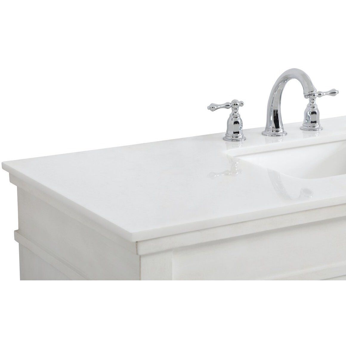Lexington 48 X 21.5 X 35 inch Antique White Vanity Sink Set