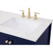 Theo 60 X 22 X 34 inch Blue Vanity Sink Set
