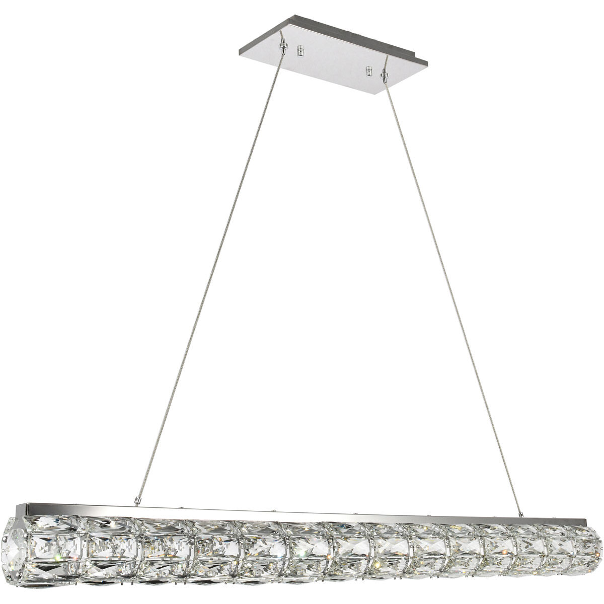 Valetta LED 43 inch Chrome Chandelier Ceiling Light