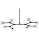 Zayne 8 Light 45 inch Black Pendant Ceiling Light