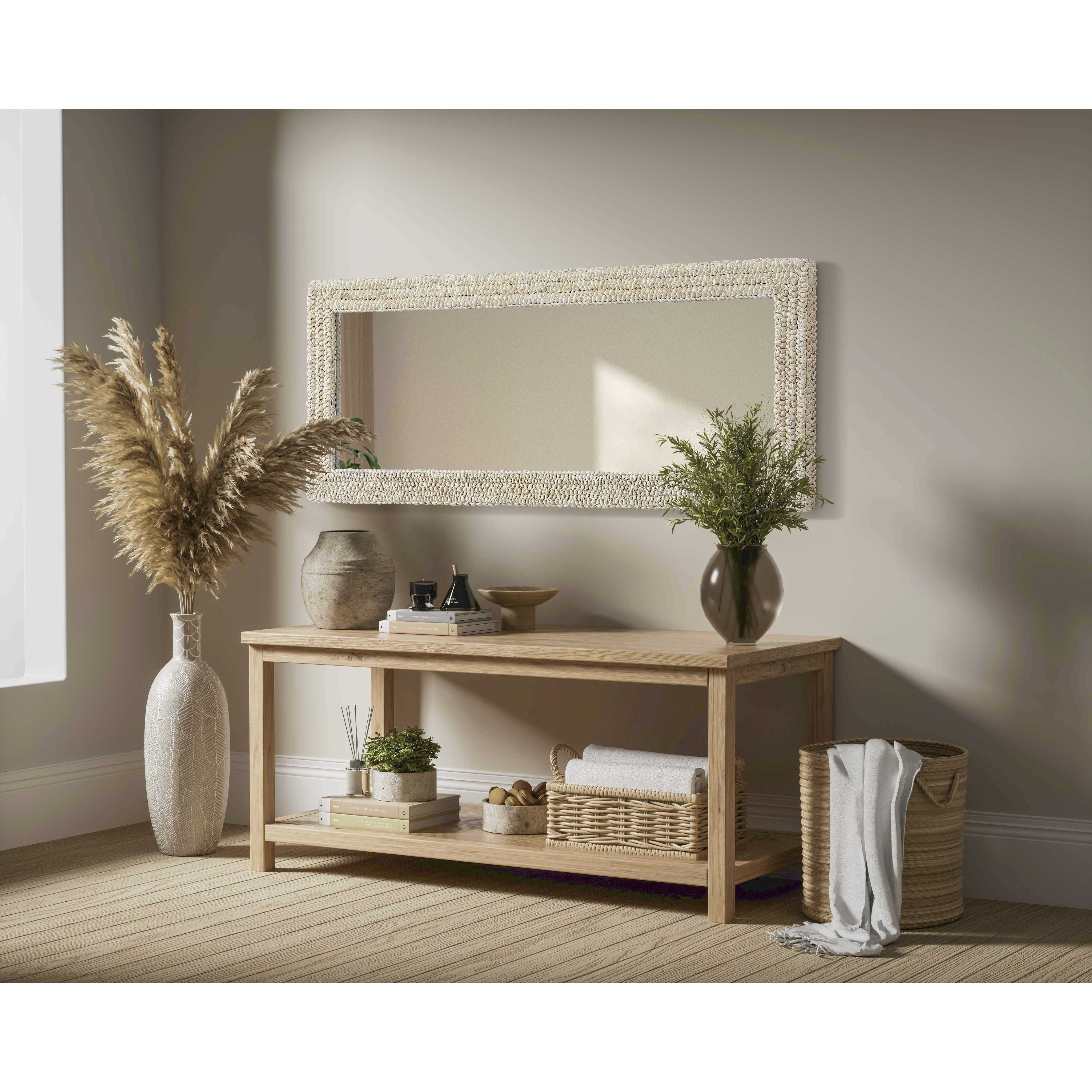 Marlowe 60 X 24 inch Linen White Mirror