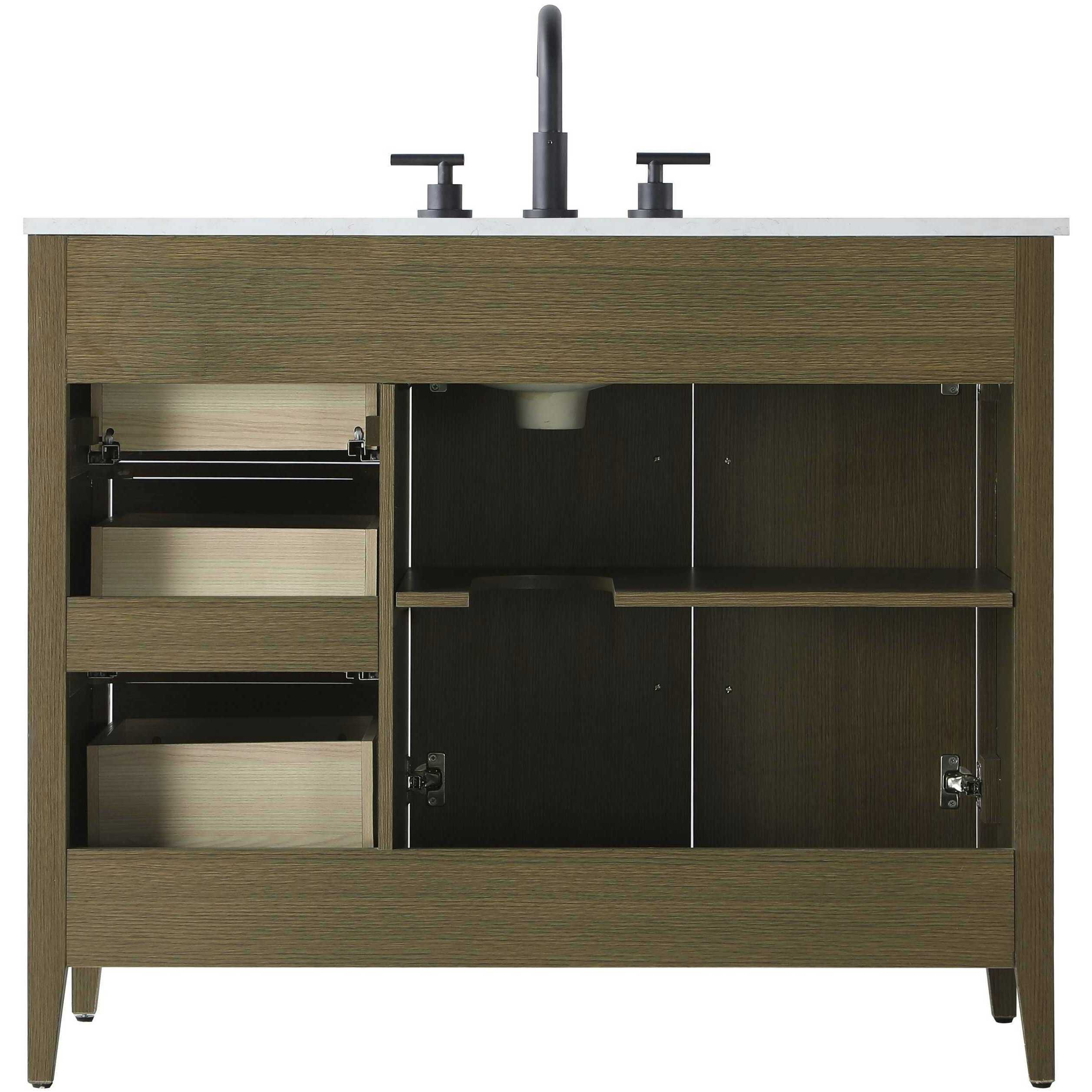 Millie 42 X 35 inch Chestnut Brown Bathroom Vanity Cabinet