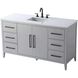 Millie 60 X 35 inch Grey Bathroom Vanity Cabinet