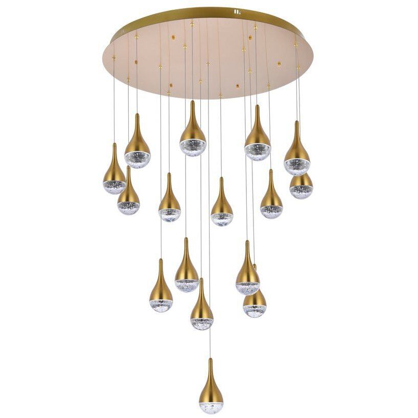 Amherst 16 Light 36 inch Satin Gold Chandelier Ceiling Light