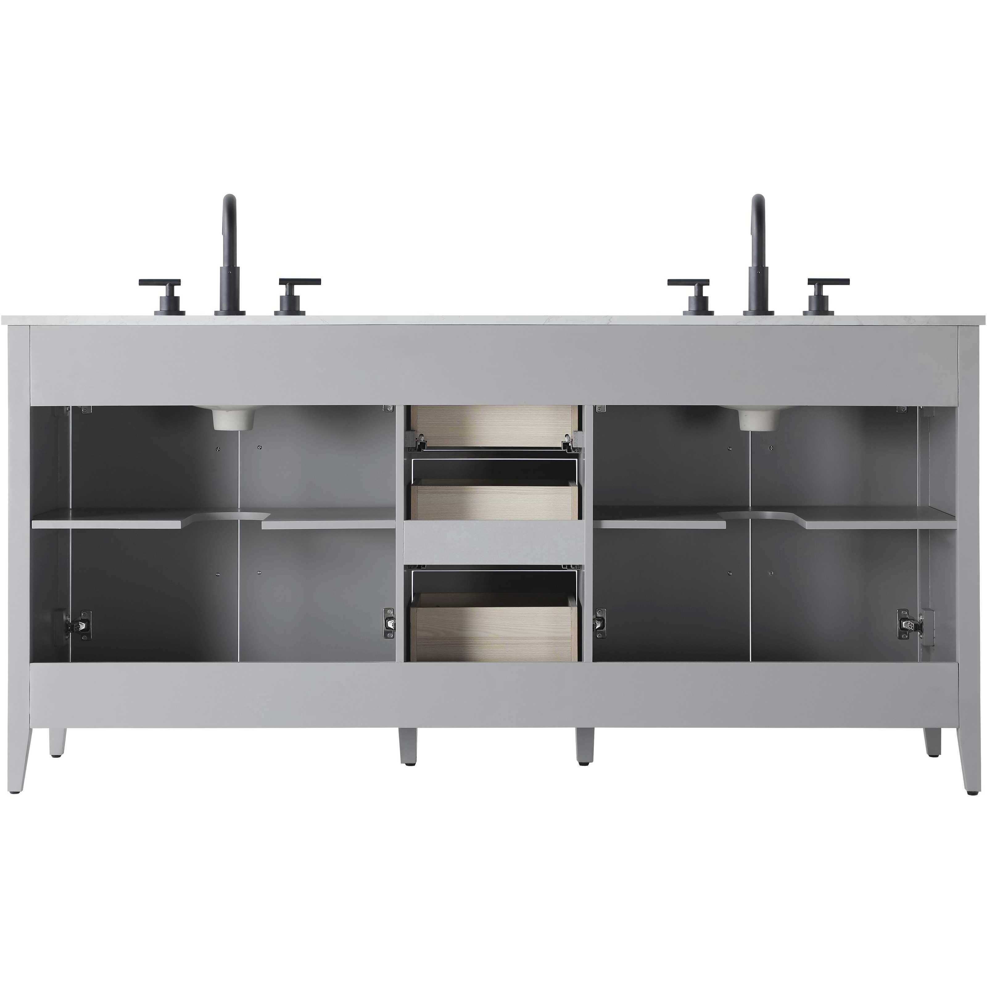 Millie 72 X 35 inch Grey Bathroom Vanity Cabinet