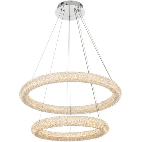 Bowen 2 Light 28 inch Chrome Chandelier Ceiling Light