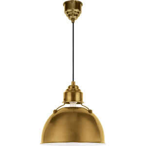 Thomas O'Brien Eugene 1 Light 12 inch Hand-Rubbed Antique Brass Pendant Ceiling Light, Small