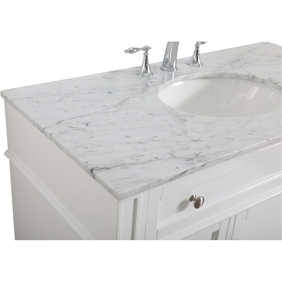 Park Avenue 42 X 22 X 35 inch White Vanity Sink Set