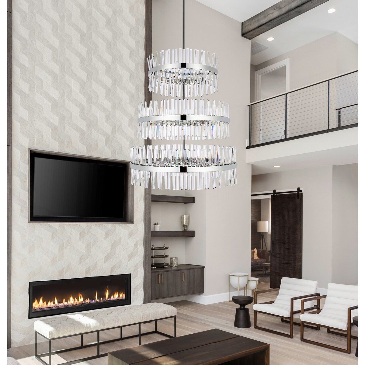 Serephina 46 Light 36 inch Chrome Chandelier Ceiling Light