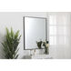Monet 40 X 36 inch Black Wall Mirror