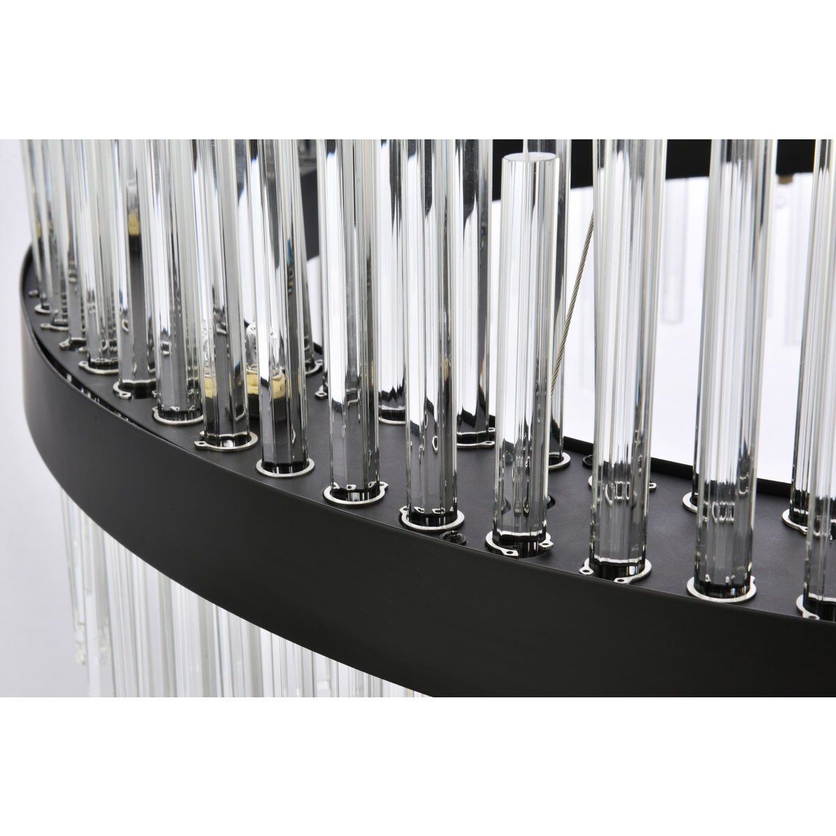 Dallas 20 Light 36 inch Black Chandelier Ceiling Light