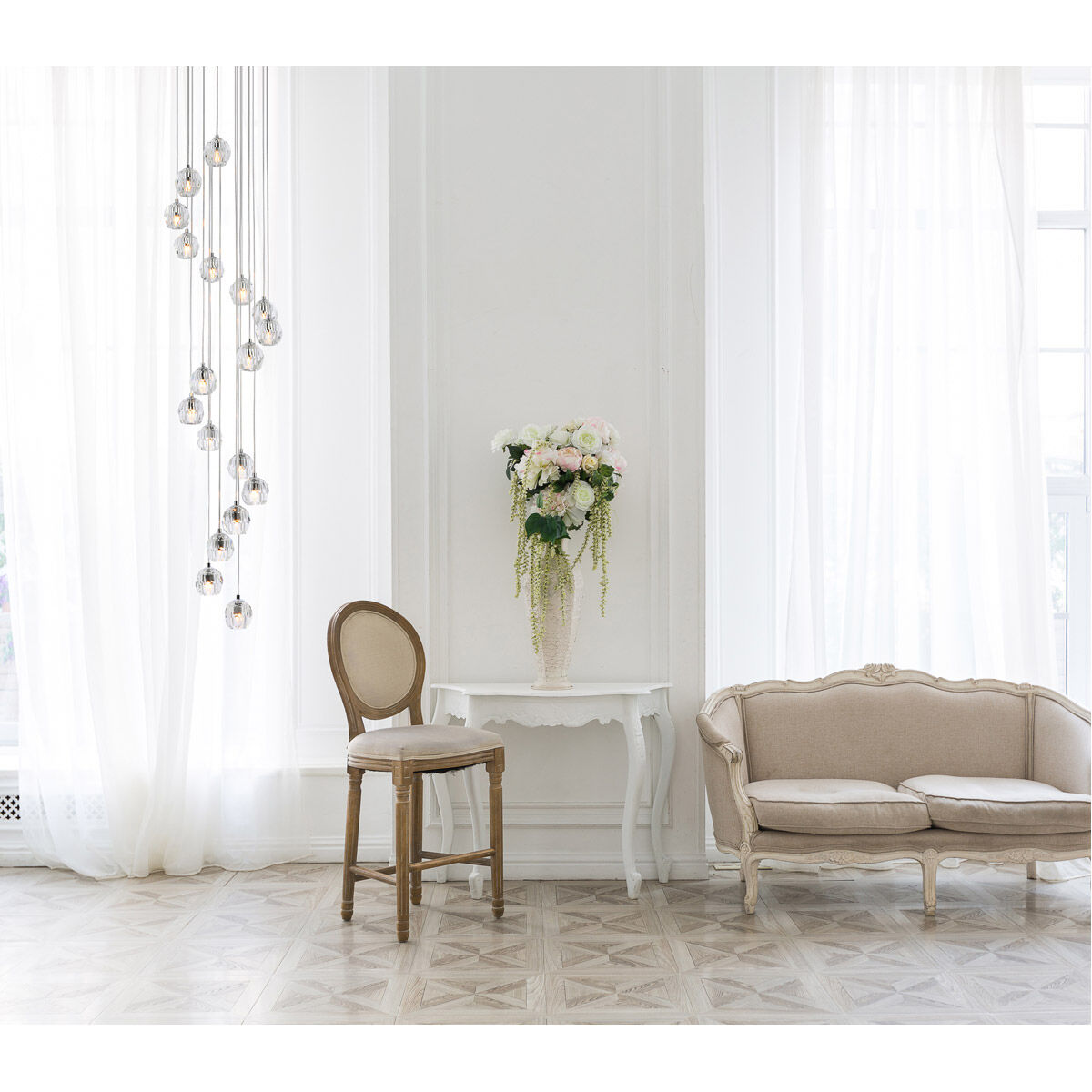 Eren 18 Light 15 inch Chrome Pendant Ceiling Light