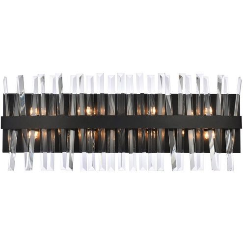 Serephina 8 Light 30 inch Black Bath Sconce Wall Light