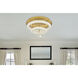 Bowen 2 Light 26 inch Satin Gold Flush Mount Ceiling Light