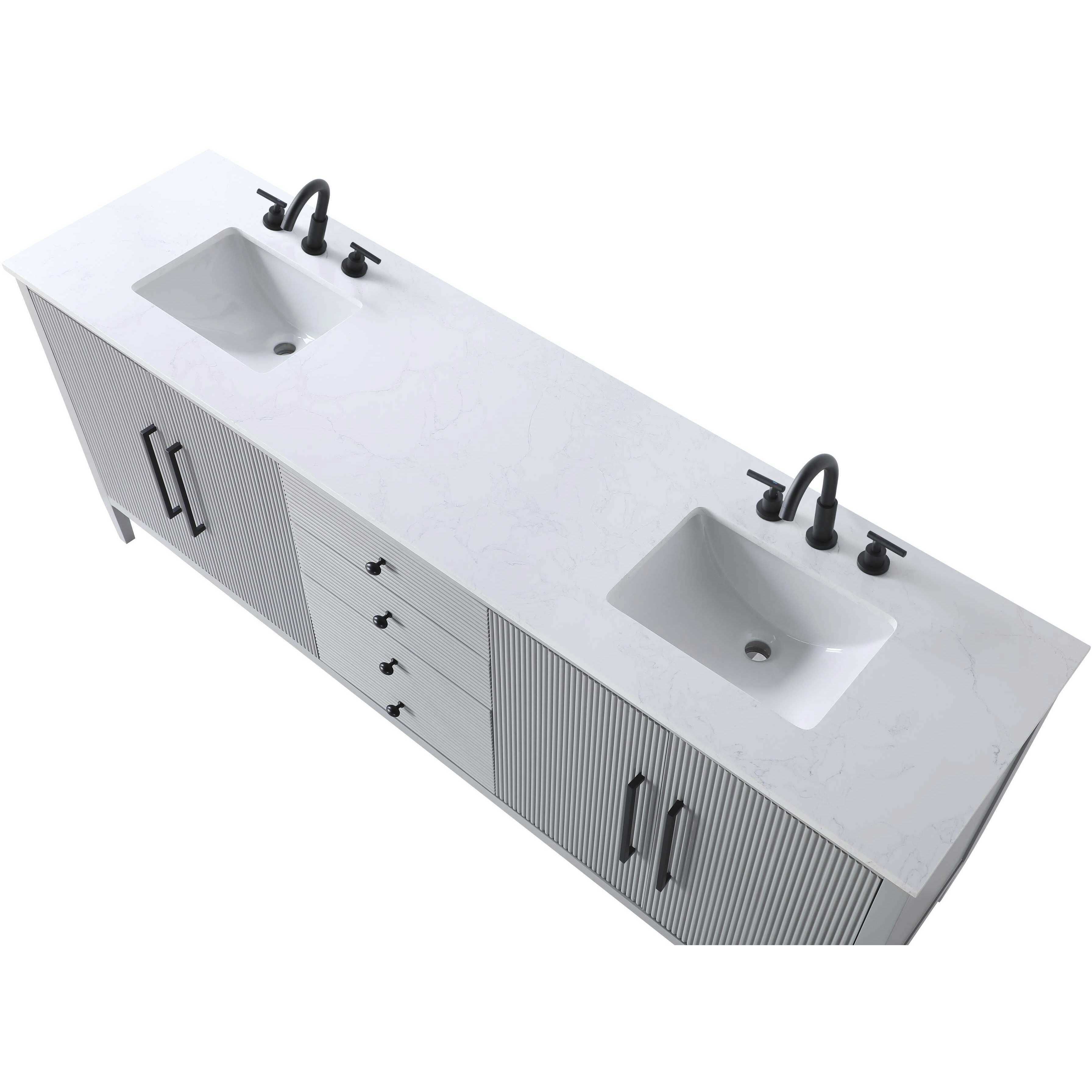 Blakely 84 X 34 inch Grey Bathroom Vanity Cabinet