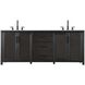 Alina 84 X 34 inch Chocolate Oak Bathroom Vanity Cabinet