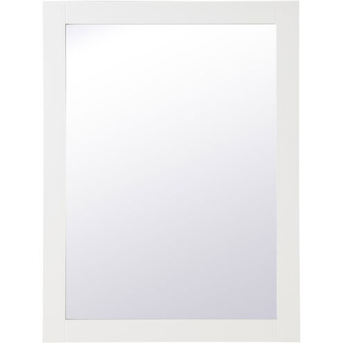 Aqua 36 X 27 inch White Wall Mirror