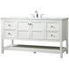 Theo 60 X 22 X 34 inch White Vanity Sink Set