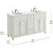 Otto 60 X 21 X 35 inch Antique White Vanity Sink Set