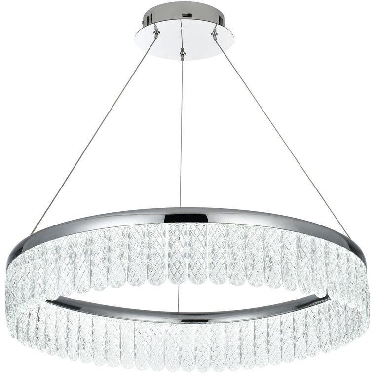 Rune 1 Light 24 inch Chrome Chandelier Ceiling Light