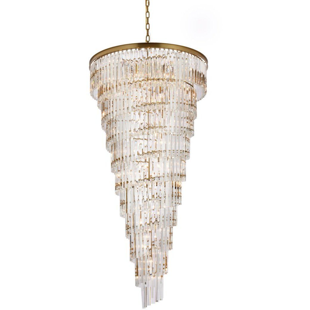 Sydney 42 Light 36.5 inch Satin Gold Chandelier Ceiling Light