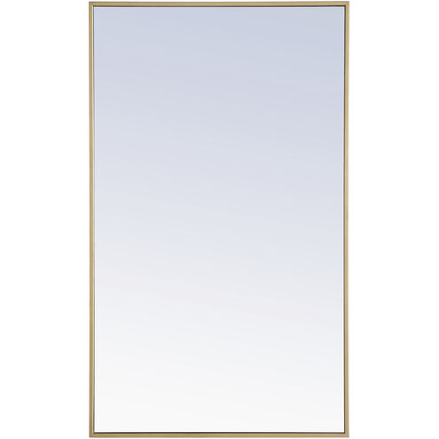 Monet 40 X 24 inch Brass Wall Mirror