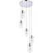 Hana 5 Light 19 inch Chrome Pendant Ceiling Light