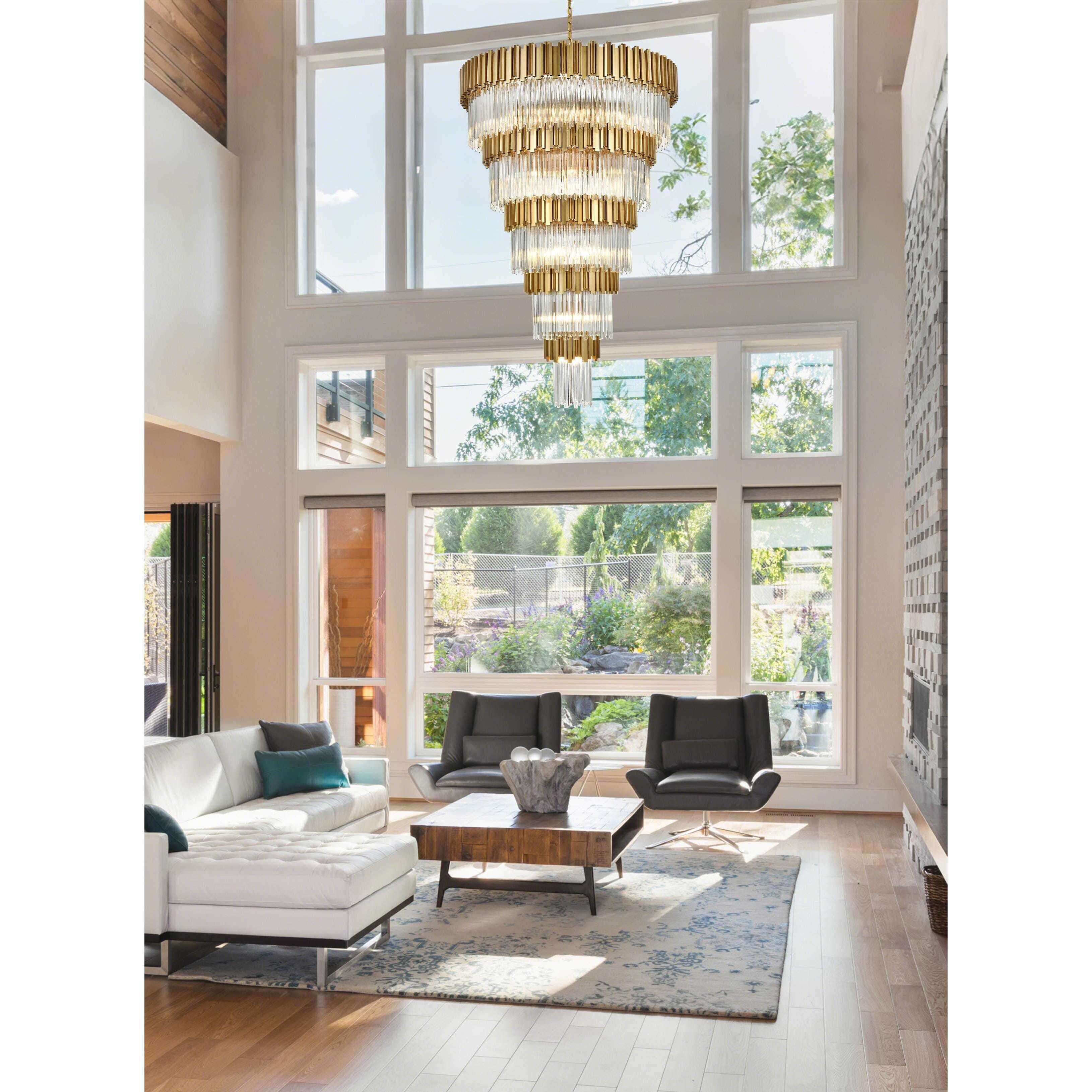 Willow 39 Light 48 inch Satin Gold Chandelier Ceiling Light