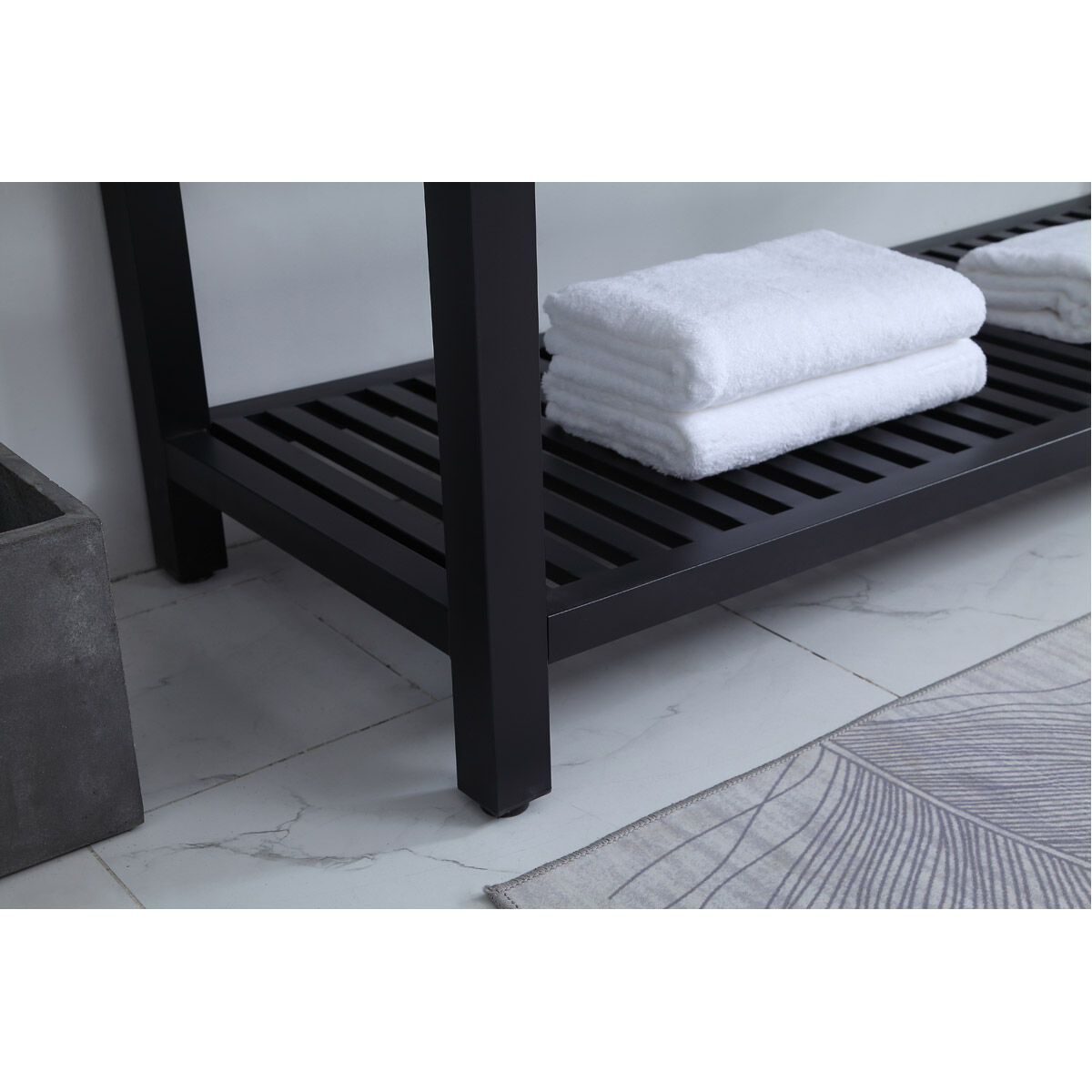 Raya 60 X 22 X 34 inch Black Vanity Sink Set