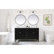 Park Avenue 60 X 22 X 35 inch Black Vanity Sink Set