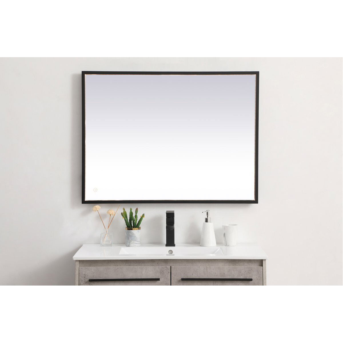 Pier 40 X 24 inch Black LED Mirror