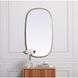 Brynn 36 X 20 inch Brass Mirror in 20 x 36