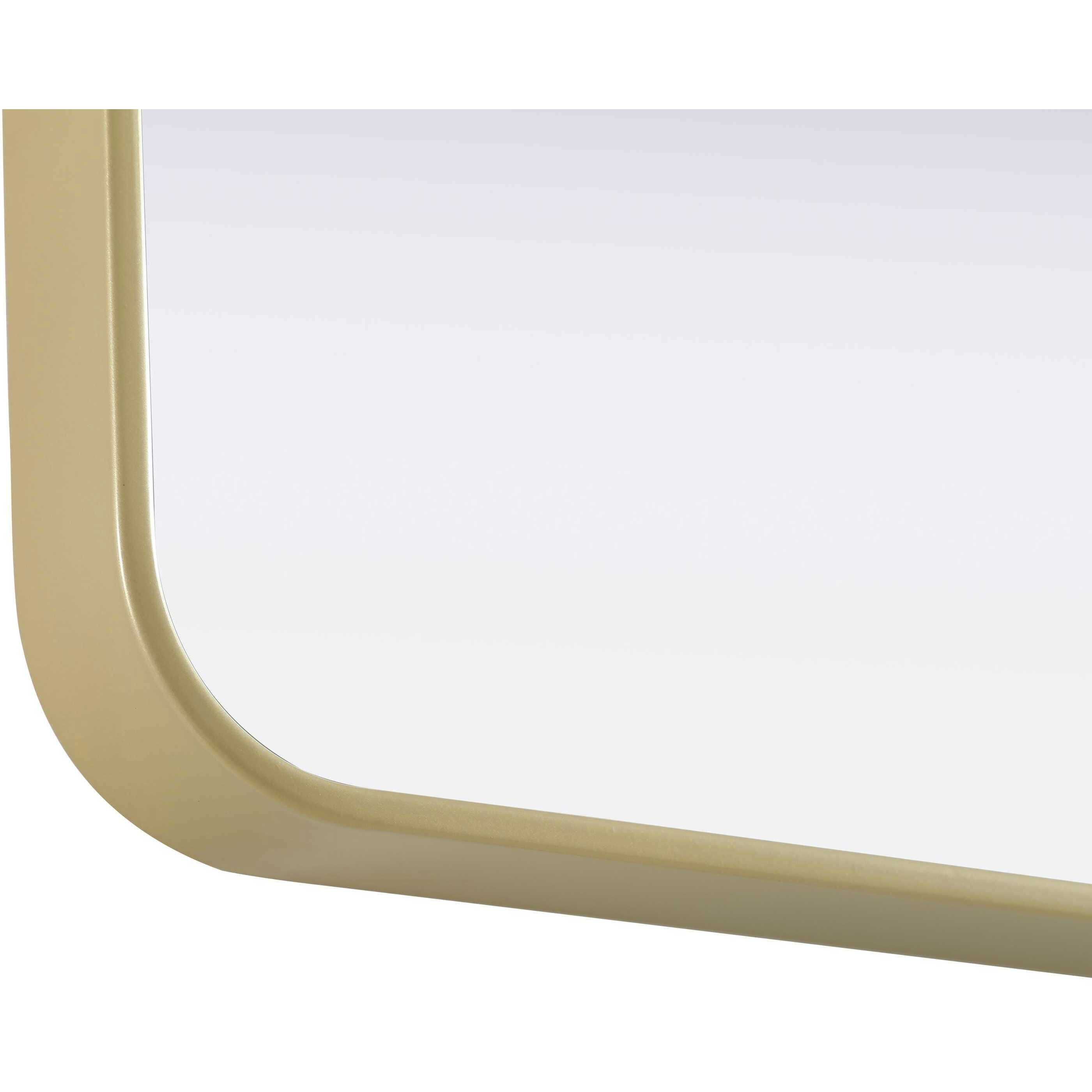 Remy 40 X 22 inch Brass Mirror