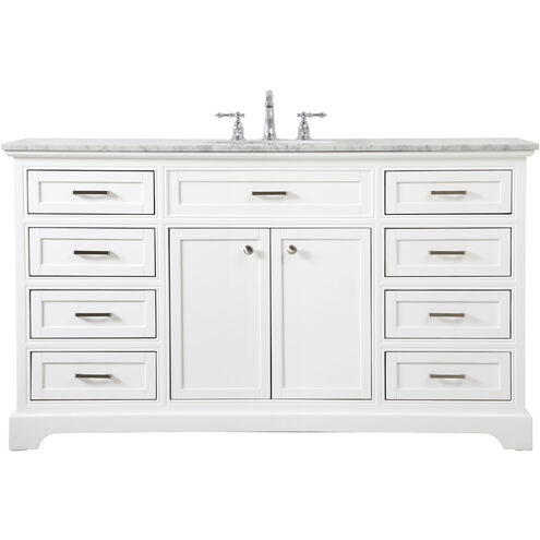 Americana 60 X 22 X 35 inch White Vanity Sink Set