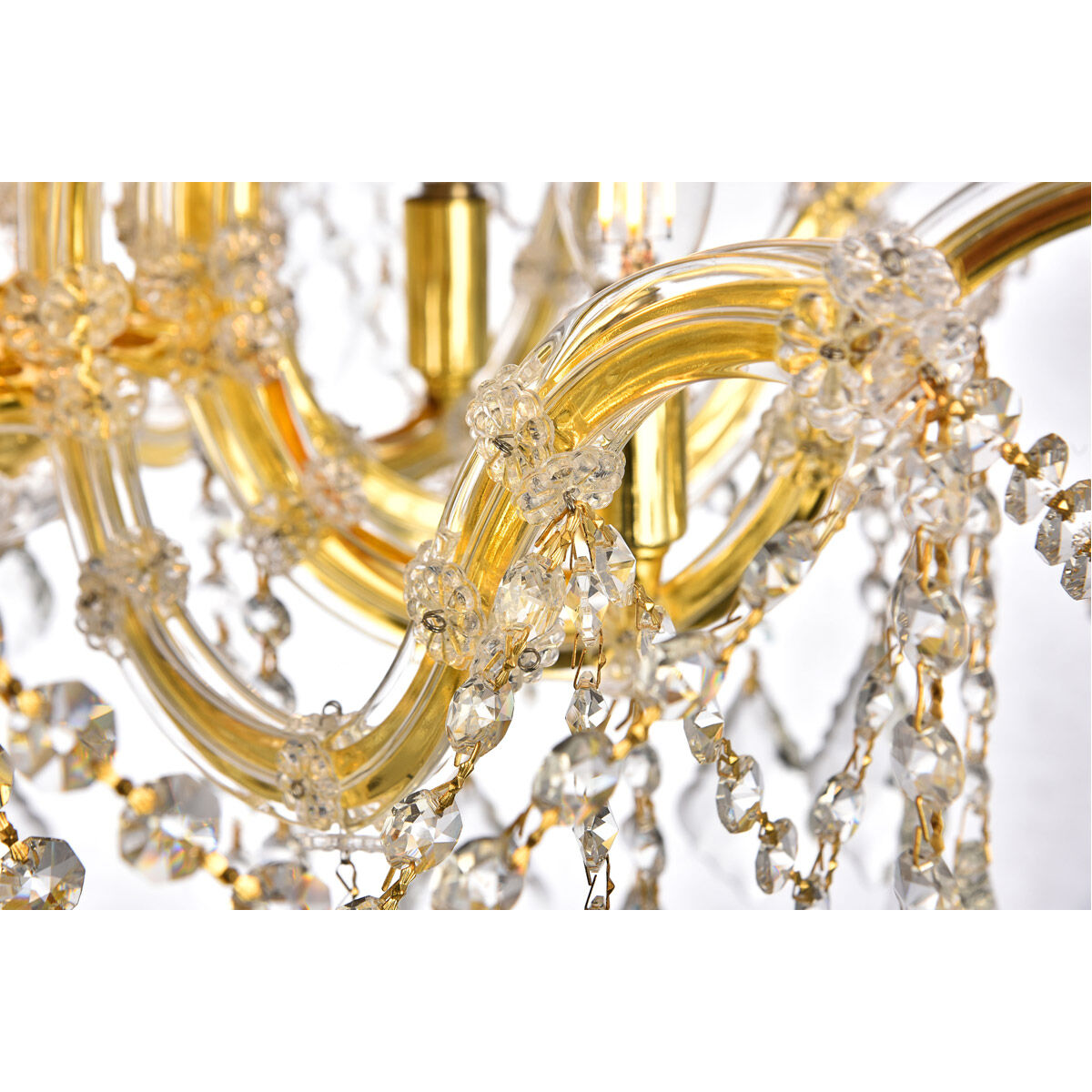 Maria Theresa 6 Light 24 inch Gold Flush Mount Ceiling Light in Royal Cut