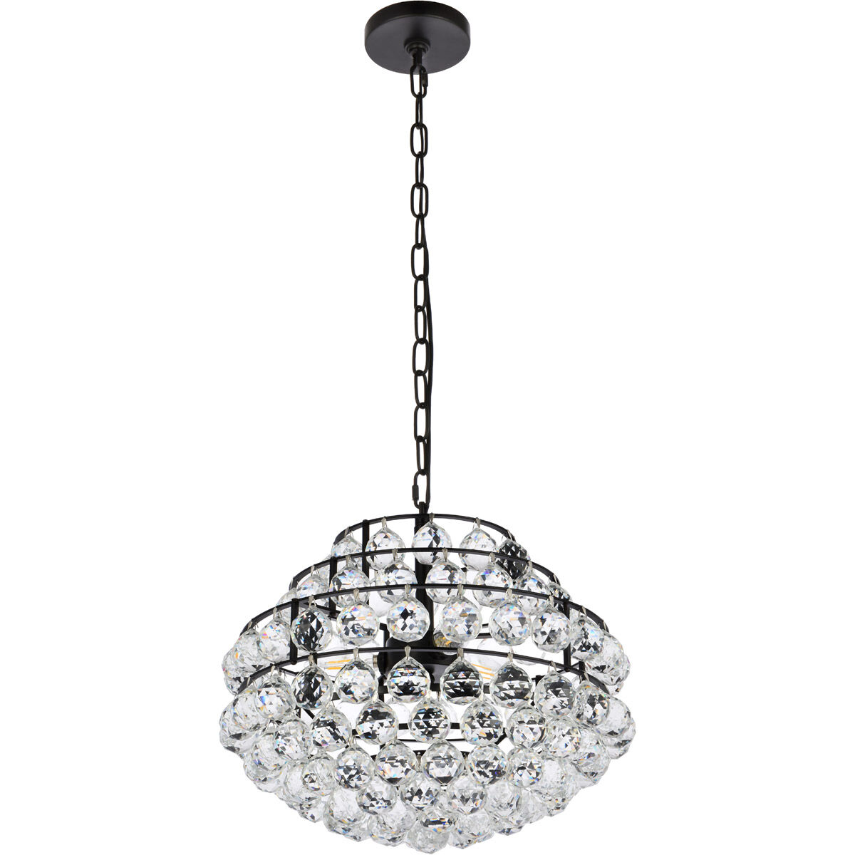 Savannah 3 Light 16 inch Black Pendant Ceiling Light