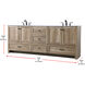 Soma 84 X 19 X 34 inch Natural Oak Vanity Sink Set