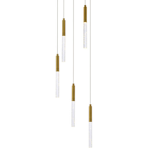Ruelle 5 Light 16 inch Gold Pendant Ceiling Light