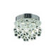 Galaxy 3 Light 13 inch Chrome Flush Mount Ceiling Light in Royal Cut