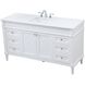 Bennett 60 X 21 X 35 inch White Vanity Sink Set