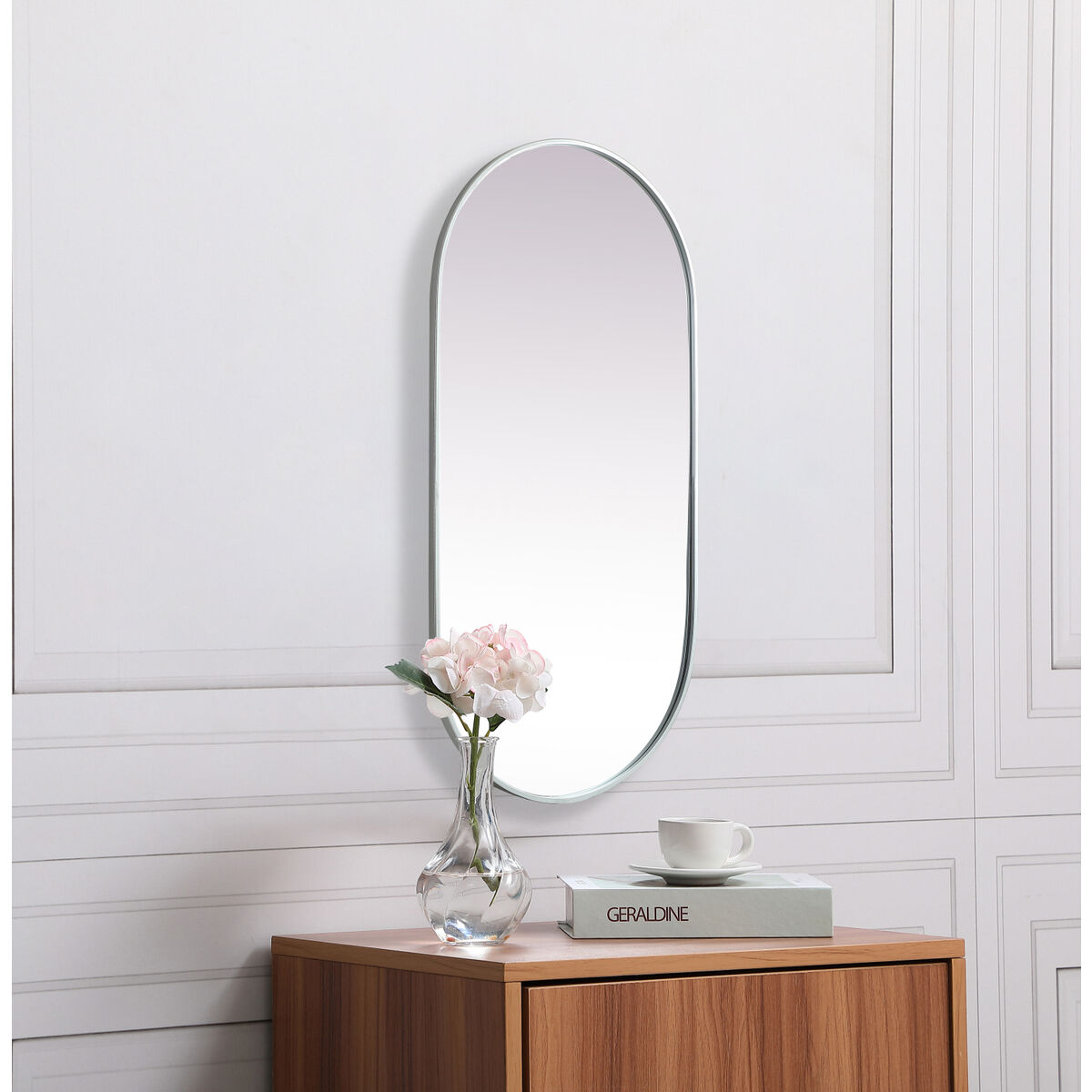Asha 48 X 24 inch Silver Mirror in 24 x 48
