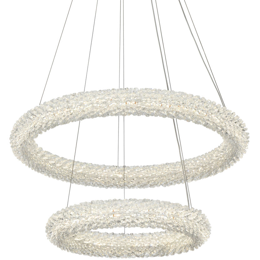 Bowen 2 Light 24 inch Satin Gold Chandelier Ceiling Light