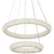 Bowen 2 Light 24 inch Satin Gold Chandelier Ceiling Light