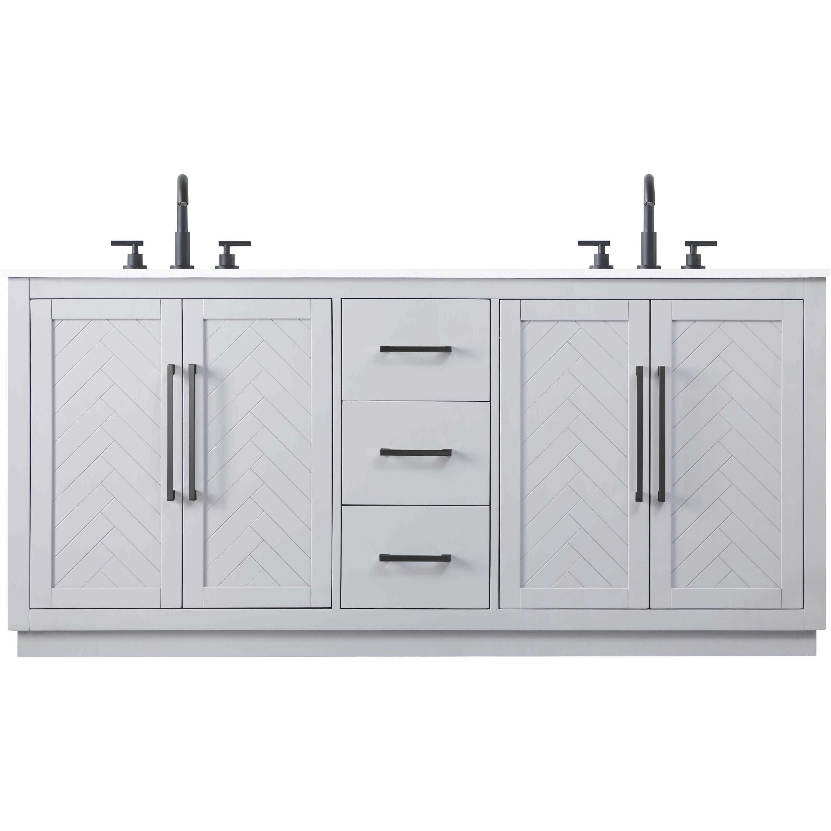 Chase 72 X 34 inch Grey Bathroom Vanity Cabinet