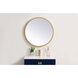 Pier 24 X 24 inch Brass LED Mirror