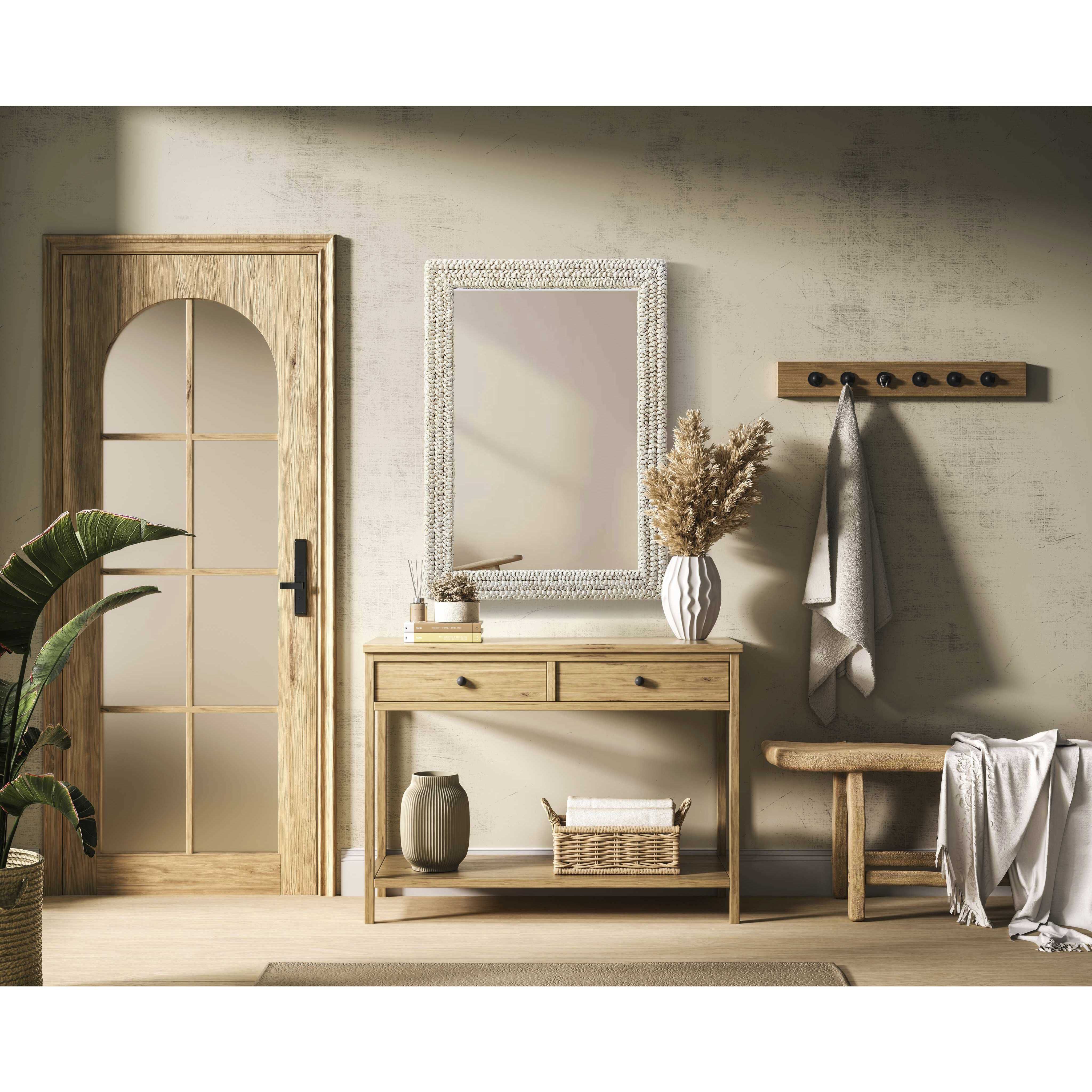 Marlowe 42 X 30 inch Linen White Mirror