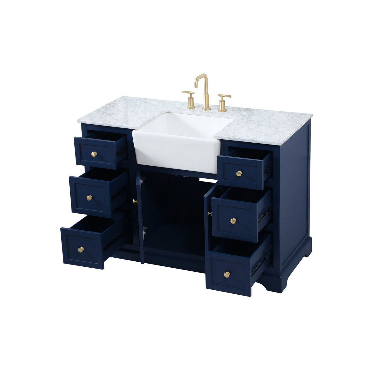 Franklin 48 X 22 X 35 inch Blue Bathroom Vanity Cabinet