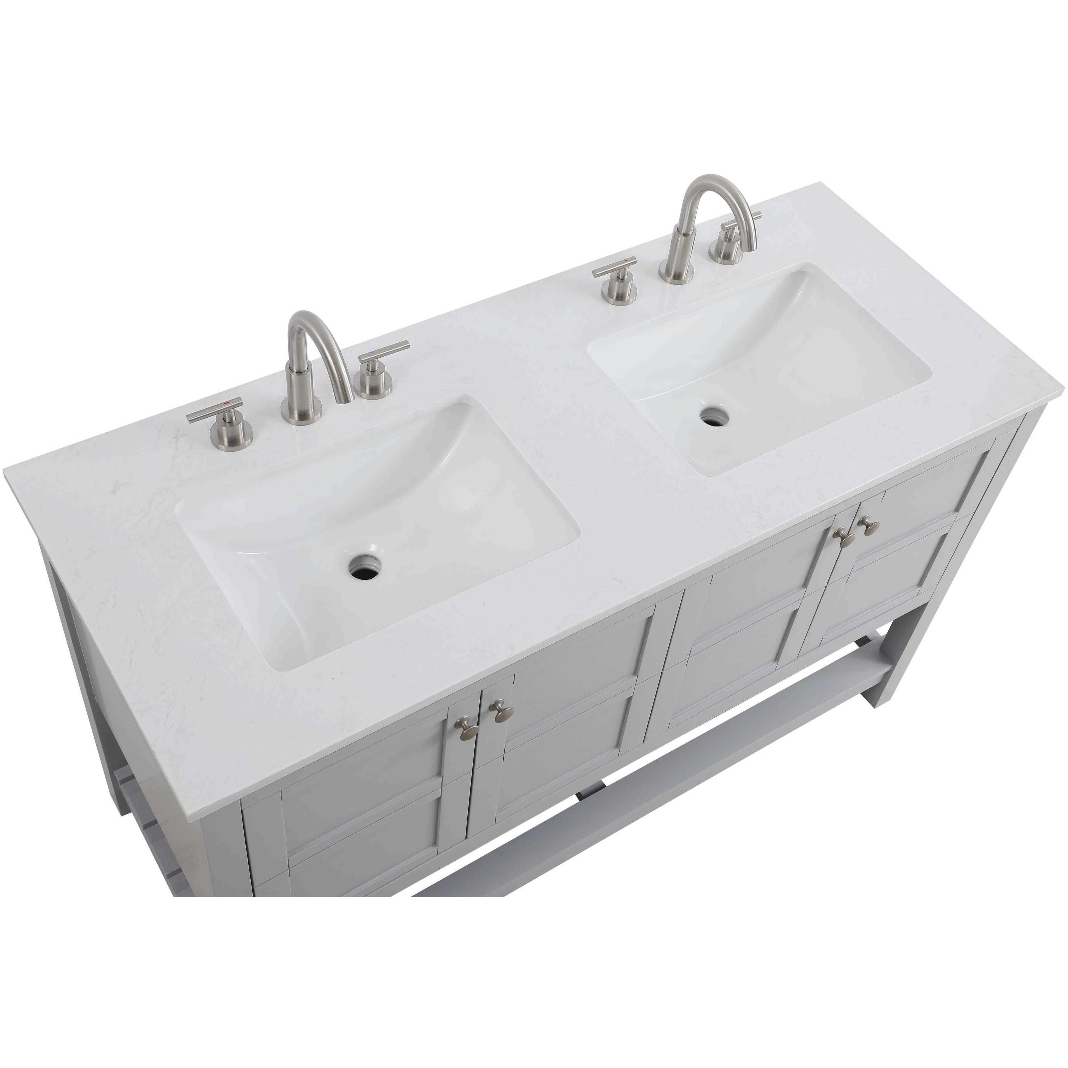 Theo 54 X 34 inch Grey Bathroom Vanity Cabinet