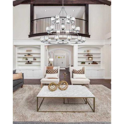 Cadence 27 Light 48 inch Chrome Chandelier Ceiling Light