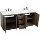 Blake 72 X 22 X 34 inch Natural Oak Vanity Sink Set